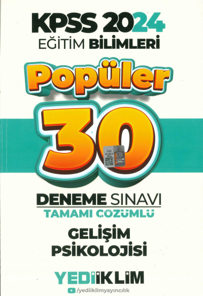 REHBERLİK VE ÖZEL EĞİTİM POPÜLER 30 DENEME TAMAMI ÇÖZÜMLÜ Limon Fotokopi