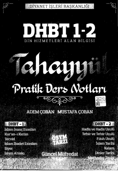 TAHAYYÜL PRATİK DERS NOTLARI DHBT 1-2 Limon Fotokopi