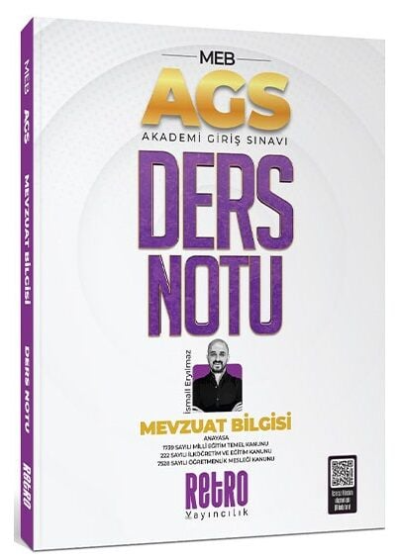 2025 MEB AGS Mevzuat Bilgisi Ders Notu Retro Kitap Limon Fotokopi