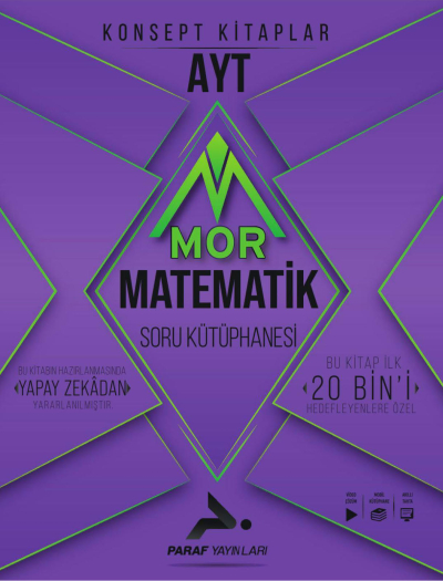 AYT Mor Matematik Soru Kütüphanesi Paraf Yayınları Limon Fotokopi