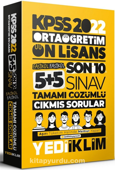 KPSS Ortaöğretim Lise Ön Lisans GYGK Son 10 Sınav Çıkmış Sorular Çözümlü Limon Fotokopi