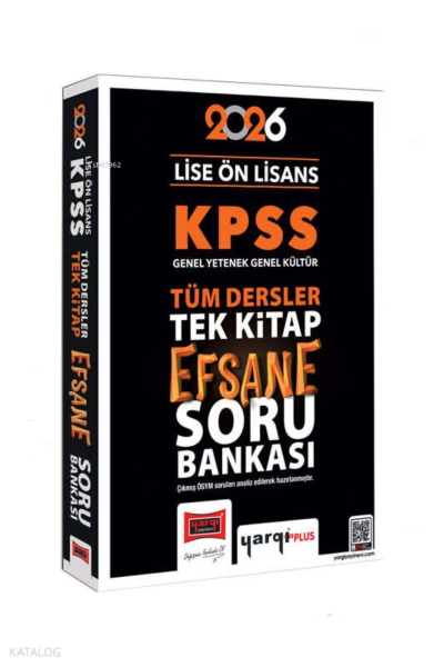 2026 KPSS Lise Ön Lisans Efsane Soru Bankası Tek Kitap Yargı Yayınları Limon Fotokopi