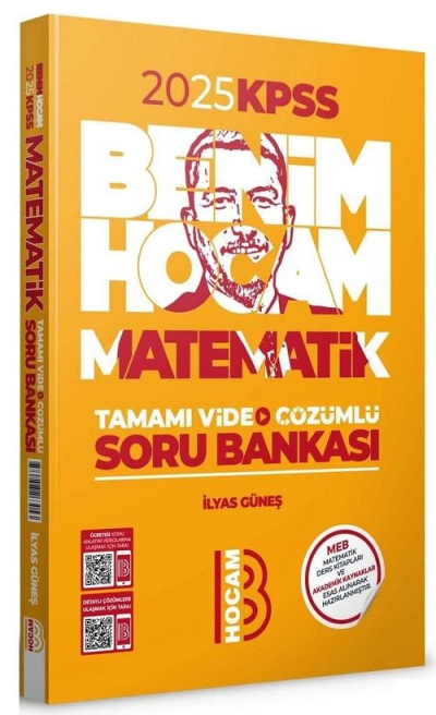 Benim Hocam Yayınları 2025 KPSS Matematik Tamamı Video Çözümlü Soru Bankası Limon Fotokopi