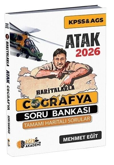 2026 MEB AGS KPSS Haritalarla Atak Coğrafya Soru Bankası Eğit Akademi Limon Fotokopi
