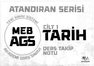2025 MEB AGS Tarih Ders Takip Notu CİLT 1 CBA Akademi Limon Fotokopi