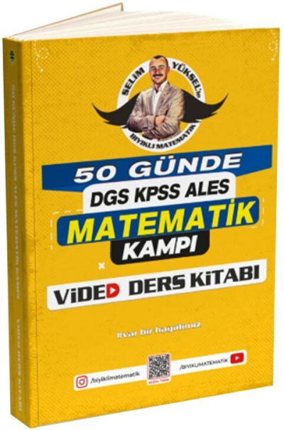 Bıyıklı Matematik 50 Günde DGS KPSS ALES Matematik Kampı Video Ders Kitabı Limon Fotokopi