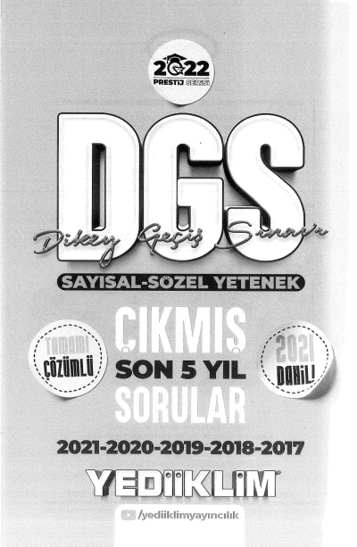 DGS SAYISAL SÖZEL YETENEK SON 5 YIL ÇIKMIŞ SORULAR ÇÖZÜMLÜ