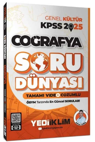 2025 KPSS Genel Kültür Coğrafya Tamamı Video Çözümlü Soru Dünyası Yediiklim Yayınları