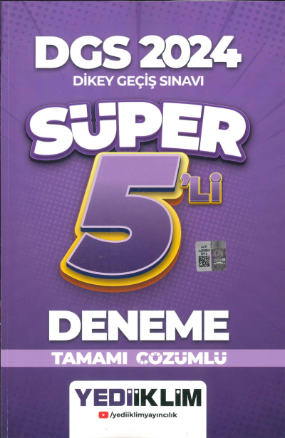 DGS SÜPER 5'Lİ DENEME TAMAMI ÇÖZÜMLÜ