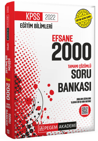 2022 KPSS Eğitim Bilimleri Efsane 2000 Tamamı Çözümlü Soru Bankası Limon Fotokopi