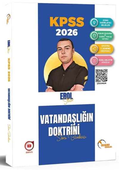 Doktrin 2026 KPSS Vatandaşlık Vatandaşlığın Doktrini Soru Bankası Çözümlü - Erol Sitar Doktrin Yayınları Limon Fotokopi