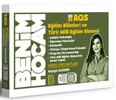 2026 AGS Eğitim Bilimleri ve Türk Milli Eğitim Sistemi Video Ders Notları AYŞEGÜL HOCA Benim Hocam Yayınları Limon Fotokopi