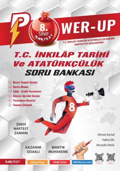 8. Sınıf Power-Up T.C. İnkilap Tarihi Ve Atatürkçülük Soru Bankası Nartest Yayınları