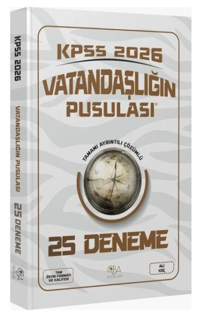 2026 KPSS Vatandaşlık Vatandaşlığın Pusulası 25 Deneme CBA Yayınları Limon Fotokopi
