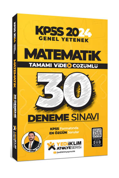 2024 KPSS Matematik Tamamı Video Çözümlü 30 Deneme Atölye Serisi Limon Fotokopi