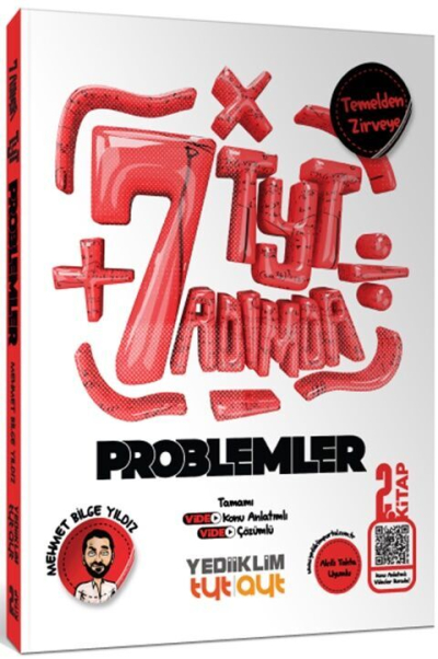 2025 Yedi Adımda Temelden Zirveye TYT Problemler Video Konu Anlatımlı Video Çözümlü Soru Bankası Yediiklim Yayınları Limon Fotokopi