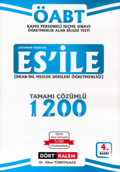 ES'İLE DKAB İHL MESLEK DERSLERİ ÖĞRETMENLİĞİ TAMAMI ÇÖZÜMLÜ 1200 SORU Limon Fotokopi