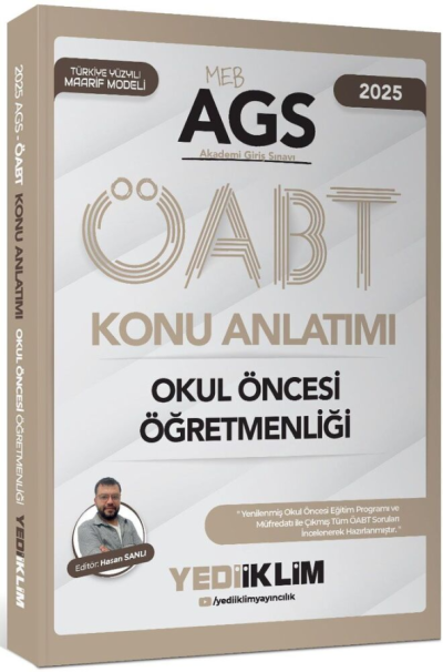 2025 MEB-AGS ÖABT Okul Öncesi Öğretmenliği Konu Anlatımı Yediiklim Yayınları