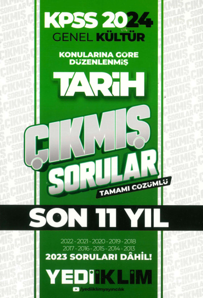 TARİH KONULARINA GÖRE DÜZENLENMİŞ SON 11 YIL ÇIKMIŞ SORULAR ÇÖZÜMLÜ (2013-2023) Limon Fotokopi