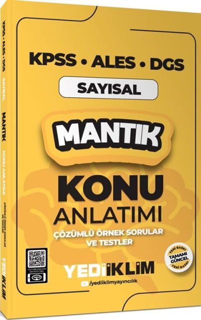 2025 KPSS ALES DGS Sayısal Mantık Konu Anlatımı Yediiklim Yayınları Limon Fotokopi