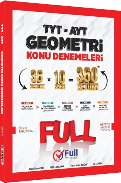 TYT AYT Geometri Konu Denemeleri Full Matematik Yayınları Limon Fotokopi