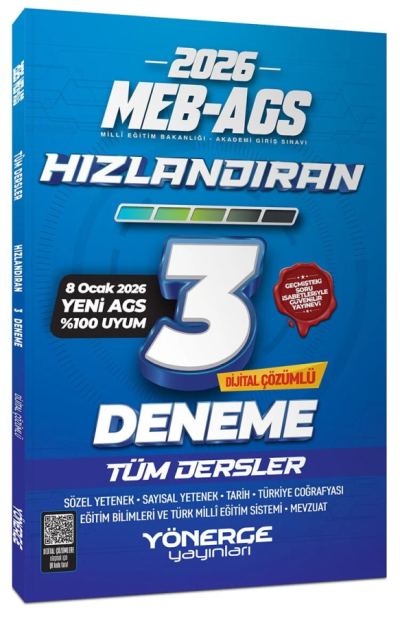 2026 MEB-AGS Tüm Dersler Hızlandıran 3 Deneme Çözümlü Yönerge Yayınları Limon Fotokopi