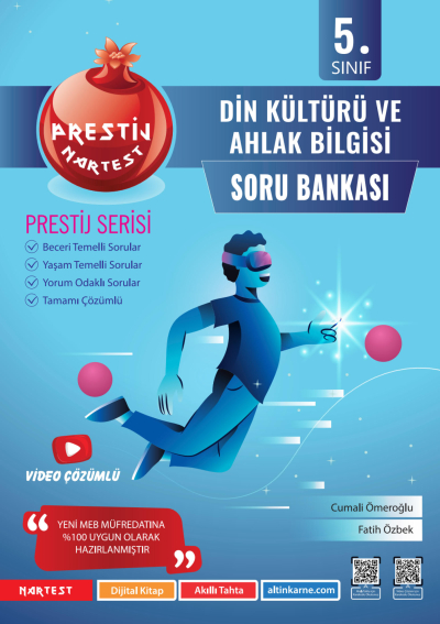 5. Sınıf Prestij Din Kültürü ve Ahlak Bilgisi Soru Bankası Nartest Yayınevi Limon Fotokopi