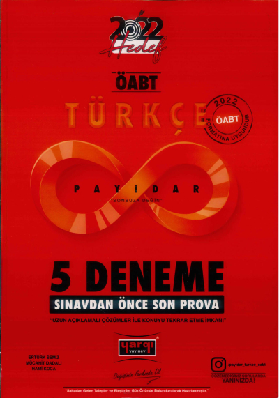 PAYİDAR 5 DENEME SINAVDAN ÖNCE SON PROVA Limon Fotokopi