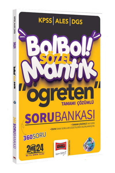 2024 KPSS ALES DGS Bol Bol Öğreten Sözel Mantık Tamamı Çözümlü 360 Soru Bankası Limon Fotokopi
