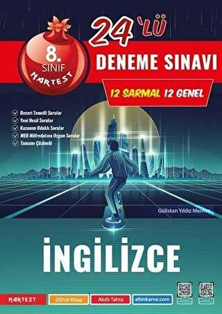 8. Sınıf İngilizce Mod 24 Deneme Nartest Yayınları Limon Fotokopi