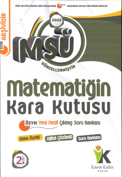MSÜ MATEMATİĞİN KARA KUTUSU SORU BANKASI 2. CİLT Limon Fotokopi