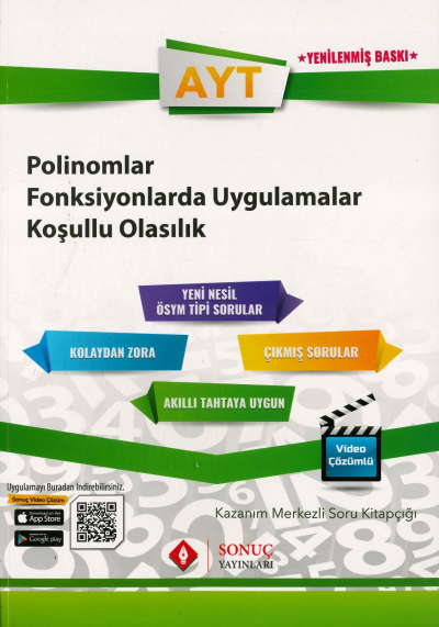 AYT POLİNOMLAR FONKSİYONLARDA UYGULAMALAR KOŞULLU OLASILIK SORU KİTAPÇIĞI Limon Fotokopi