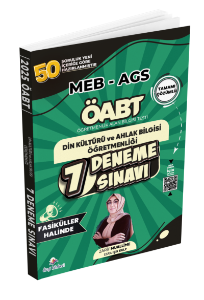 ÖABT MEB-AGS DKAB Din Kültürü ve Ahlak Bilgisi Öğretmenliği 7 Deneme Fasikül Çözümlü Dizgi Kitap Yayınları Limon Fotokopi