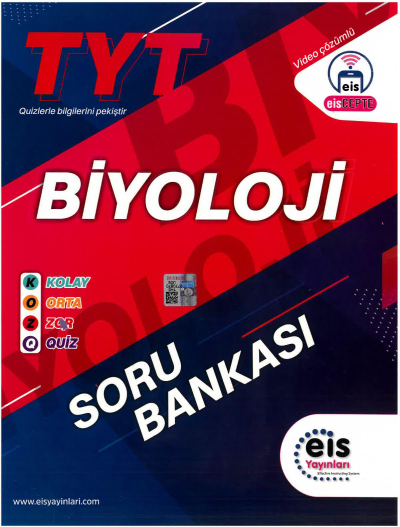 Koz Serisi TYT Biyoloji Soru Bankası Eis Yayınları Limon Fotokopi