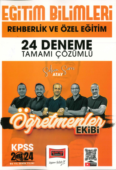 REHBERLİK VE ÖZEL EĞİTİM 24 DENEME TAMAMI ÇÖZÜMLÜ (ÖĞRETMENLER EKİBİ)