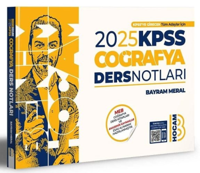 Benim Hocam Yayınları 2025 KPSS Coğrafya Video Ders Notları Limon Fotokopi