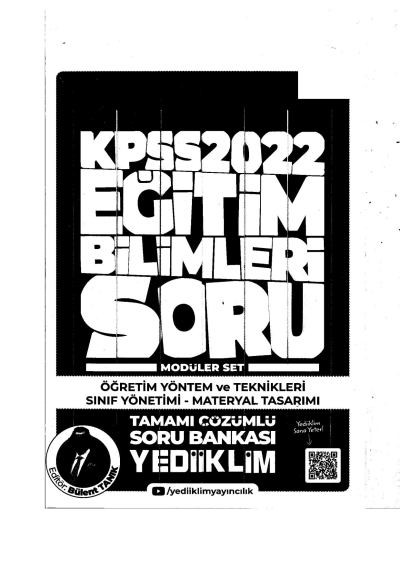 2022 KPSS Öğrt. Yönt. ve Teknk. Sınıf Yön. Materyal Tas. Soru Bankası Modüler Set