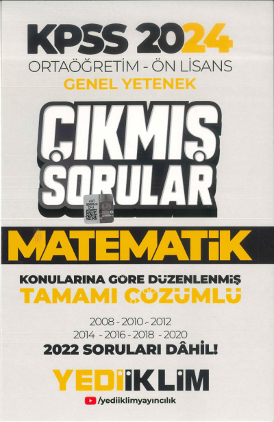 MATEMATİK KONULARINA GÖRE DÜZENLENMİŞ ÇIKMIŞ SORULAR 2008-2022 TAMAMI ÇÖZÜMLÜ Limon Fotokopi