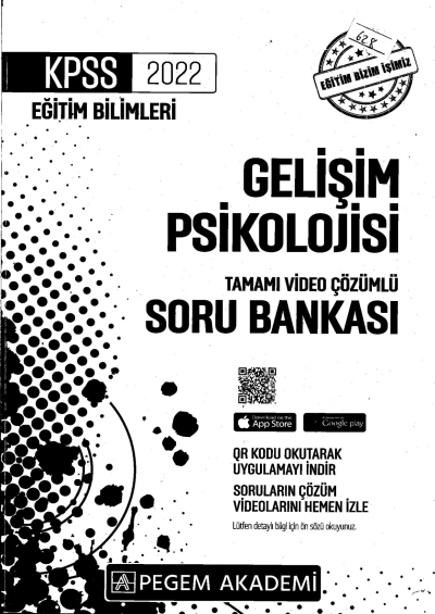 2022 KPSS Eğitim Bilimleri GELİŞİM PSİKOLOJİSİ SORU BANKASI Limon Fotokopi