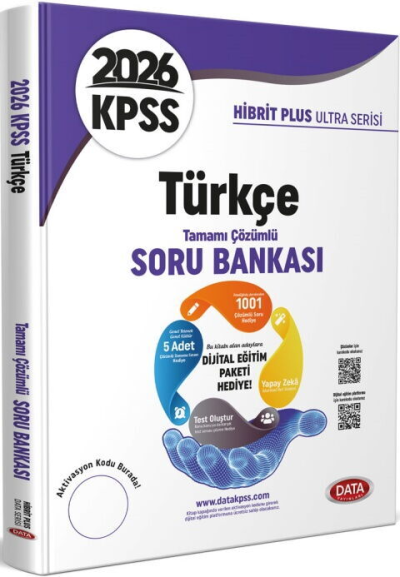 2026 KPSS Türkçe Hibrit Plus Ultra Serisi Karekod Çözümlü Soru Bankası Data Yayınları Limon Fotokopi