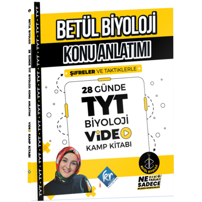 TYT Betül Biyoloji Şifreler ve Taktiklerle Konu Anlatımı 28 Günde Video Kamp Kitabı Limon Fotokopi