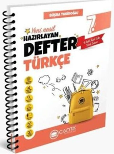 7. Sınıf Türkçe Hazırlayan Defter Çanta Yayınları