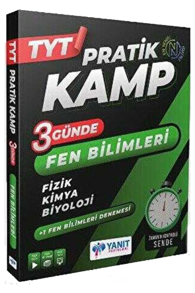2023 TYT Pratik Kamp 3 Günde Fen Bilimleri (Fizik-Kimya-Biyoloji) Yanıt Yayınları Limon Fotokopi