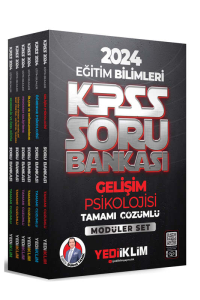 2024 KPSS Eğitim Bilimleri Tamamı Çözümlü Soru Bankası Modüler Set GELİŞİM PSİKOLOJİSİ Limon Fotokopi