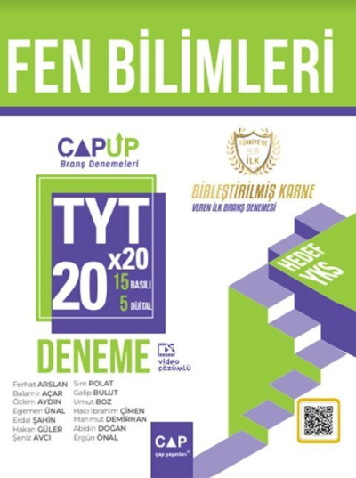 YT Fen Bilimleri 20 x 20 Up Deneme Çap Yayınları Limon Fotokopi