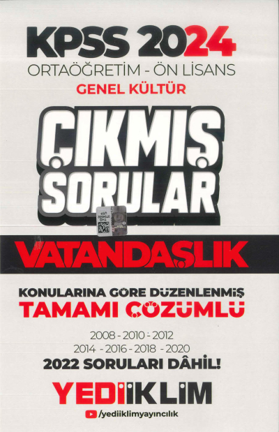 VATANDAŞLIK KONULARINA GÖRE DÜZENLENMİŞ ÇIKMIŞ SORULAR 2008-2022 TAMAMI ÇÖZÜMLÜ