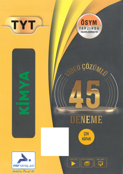 TYT Kimya Video Çözümlü 45 Deneme Limon Fotokopi