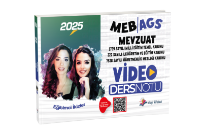 Dizgi 2025 MEB AGS Mevzuat Bilgisi (222, 1739, 7528 Sayılı Kanun) Video Ders Notu - Eğitimci İkizler Dizgi Limon Fotokopi