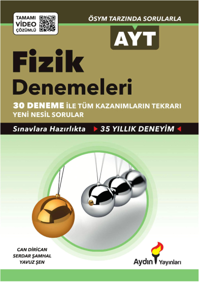 AYT Fizik 30 lu Denemeleri Aydın Yayınları Limon Fotokopi