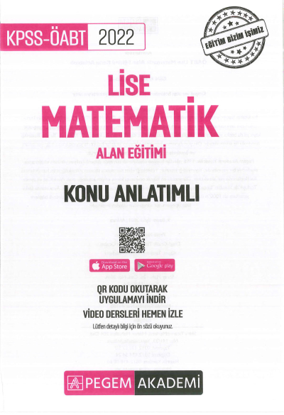 LİSE MATEMATİK ALAN EĞİTİMİ KONU ANLATIMLI Limon Fotokopi